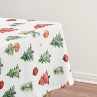 Toalha De Mesa Árvores de Natal e Enfeites