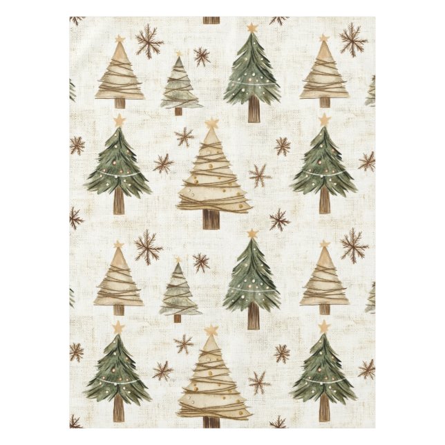Toalha De Mesa Árvores de Natal Russas (Frente)