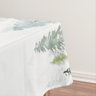 Toalha De Mesa Árvores de Pinheiros com Aquarela