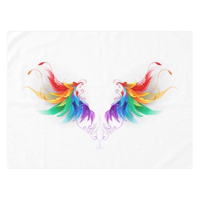 Toalha De Mesa Asas Fluffy Rainbow (Frente (Horizontal))