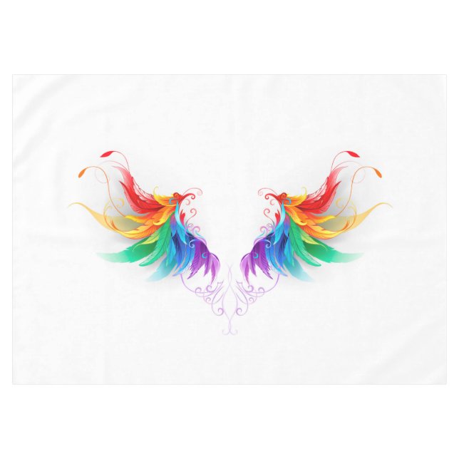 Toalha De Mesa Asas Fluffy Rainbow (Frente (Horizontal))