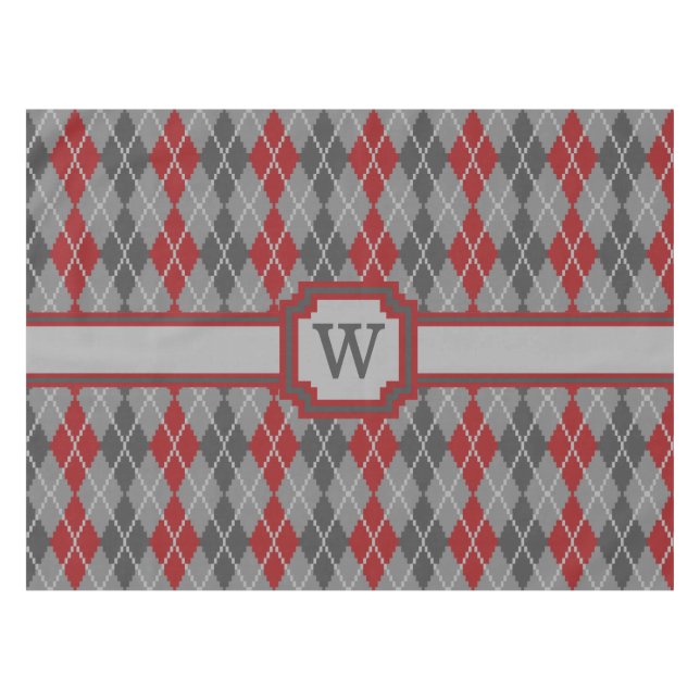Toalha De Mesa Ashes e Embers Argyle Tablecloth (Frente (Horizontal))