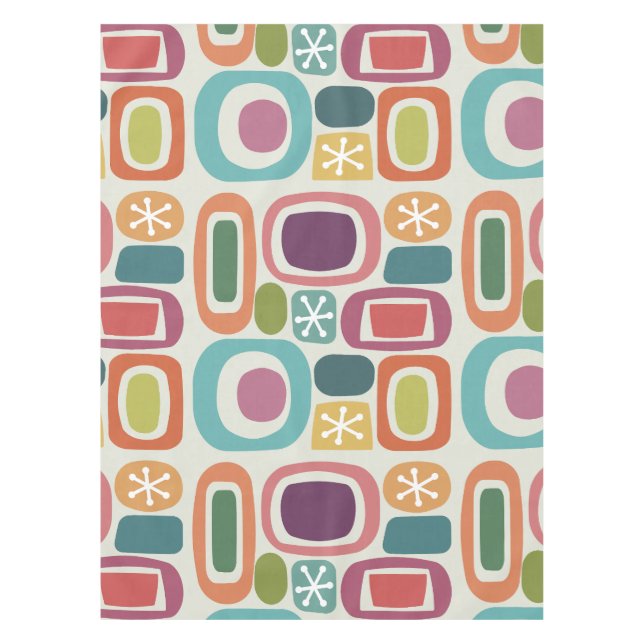 Toalha De Mesa Atômico - Pedras Coloridas (Frente)