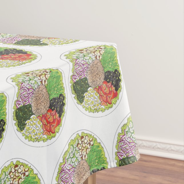 Toalha De Mesa Atum Nicoise Salada Ovos Tomates Azeitonas Batatas (Posição Original)