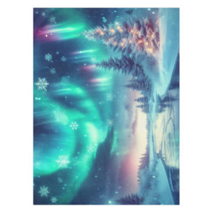 Toalha De Mesa aurora borealis/Natal/Inverno