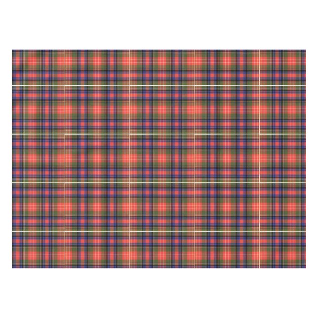 Toalha De Mesa Authenticated Scottish Clan Xadrez Tartan (Frente (Horizontal))