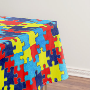 Toalha De Mesa Autismo Quebra-cabeça de consciência por Shirley T