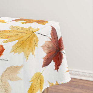 Toalha De Mesa Autumn Fall Deixa Terracotta Brown Boho Padrão