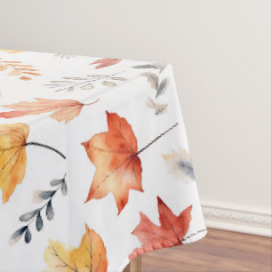 Toalha De Mesa Autumn Fall Deixa Terracotta Brown Boho Padrão