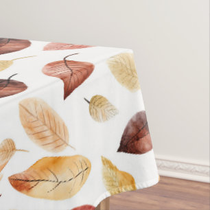 Toalha De Mesa Autumn Fall Deixa Terracotta Brown Boho Padrão