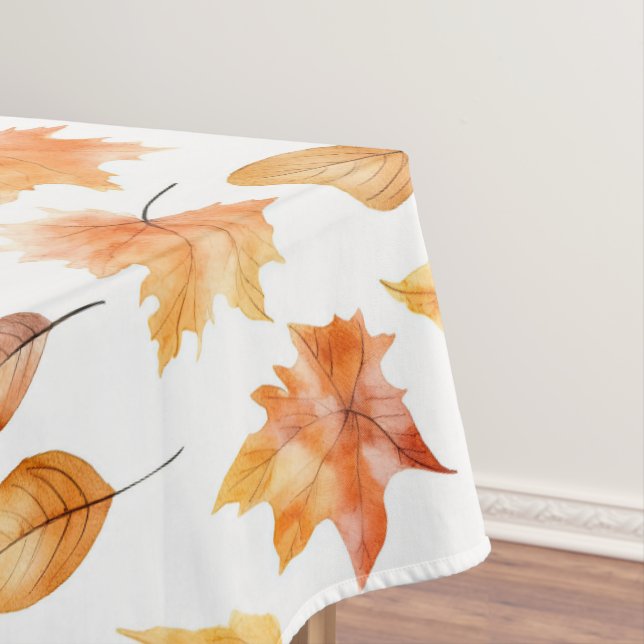 Toalha De Mesa Autumn Fall Deixa Terracotta Brown Boho Padrão (Posição Original)
