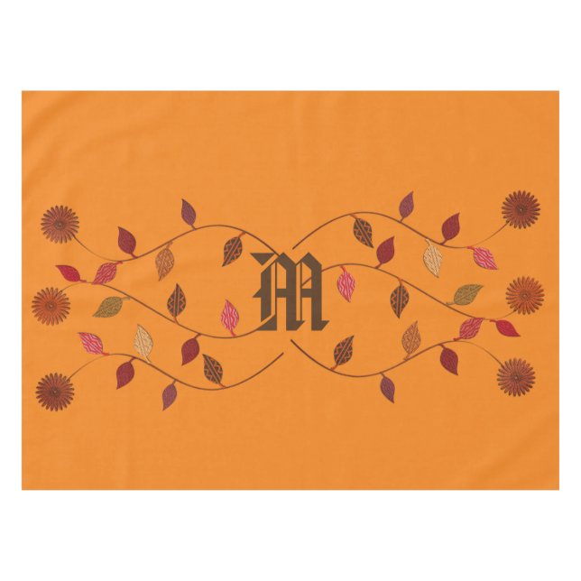 Toalha De Mesa Autumn Fall Garden Floral (Frente (Horizontal))