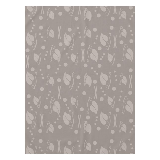 Toalha De Mesa Autumn Leaves Patterno Taupe (Frente)
