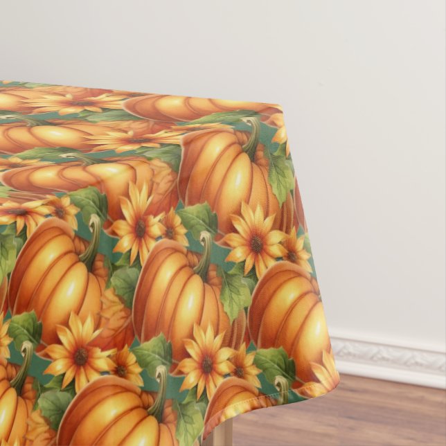 Toalha De Mesa Autumn Pumpkin Floral - Tablecloth (Posição Original)