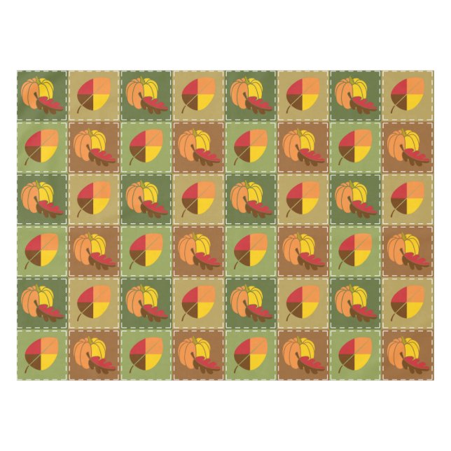 Toalha De Mesa Autumn Quilt Tablecloth (Frente (Horizontal))