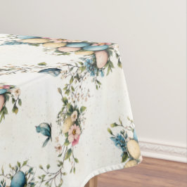 Toalha De Mesa Aves de Páscoa Aquáticas e Primavera Floral