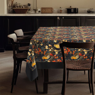 Toalha De Mesa Aves e Flores de Queda Tableóth Inspiradas na Natu