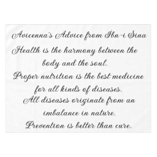 Toalha De Mesa Avicenna's Advice Tablecloth