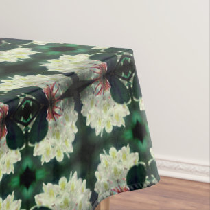 Toalha De Mesa Azalea branca com Abstrato de gotas de chuva