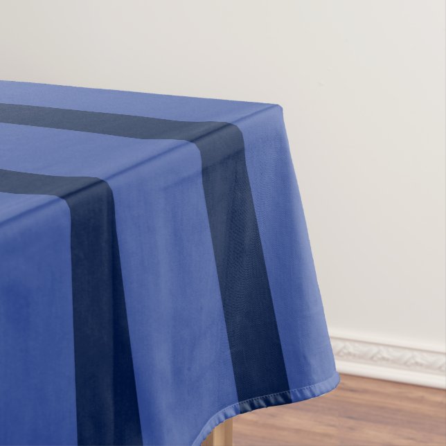 Toalha De Mesa Azul Com Listras Azuis (Posição Original)