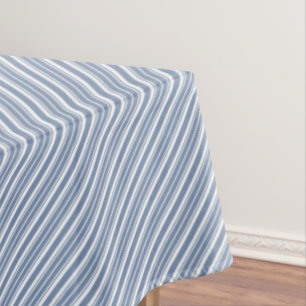 Toalha De Mesa Azul de índigo, Tablecloth de tiquetaque branco
