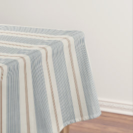 Toalha De Mesa Azul e Marrom Francês Vintage - Casa de Campo Neut