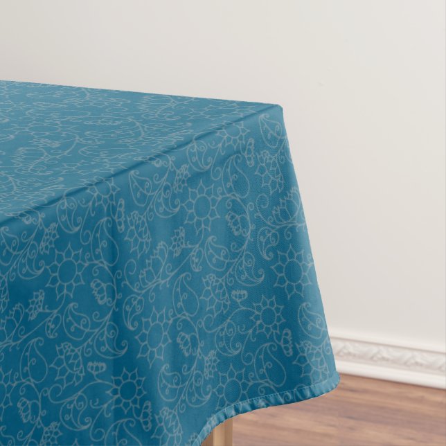 Toalha de Mesa Azul Fantasia para Colheita (Posição Original)