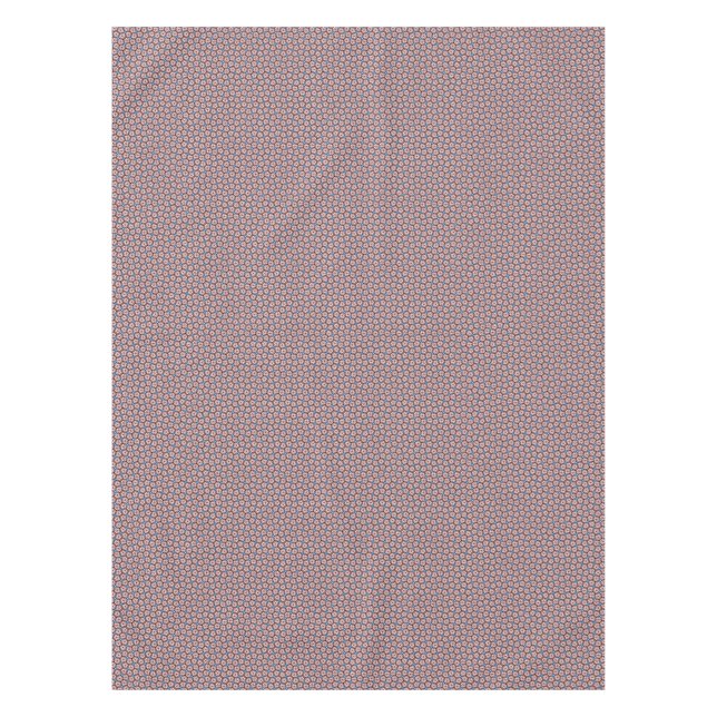 Toalha De Mesa Azul Floral Rosa e Marrom (Frente)