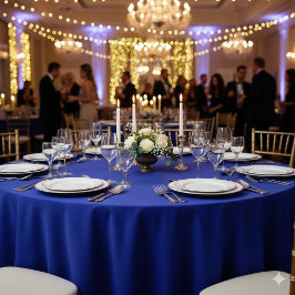 Toalha de Mesa Azul Marinho Elegante para Jantar S