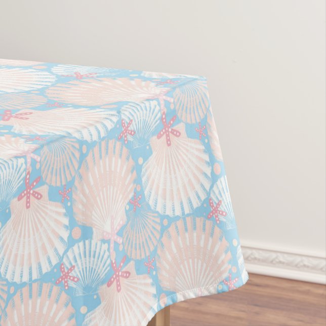 Toalha De Mesa Azul-Natal costeiro   (Posição Original)