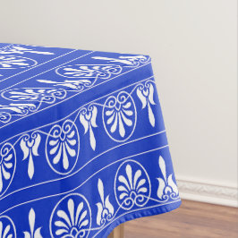 Toalha De Mesa Azul-padrão mediterrânico grego árabe