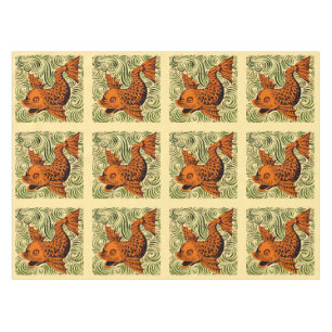 Toalha De Mesa Azulejo Antigo Peixe Arte Antiga de morgan art