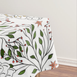 Toalha De Mesa Azulejo de Dodles Florais Cor-de-rosa