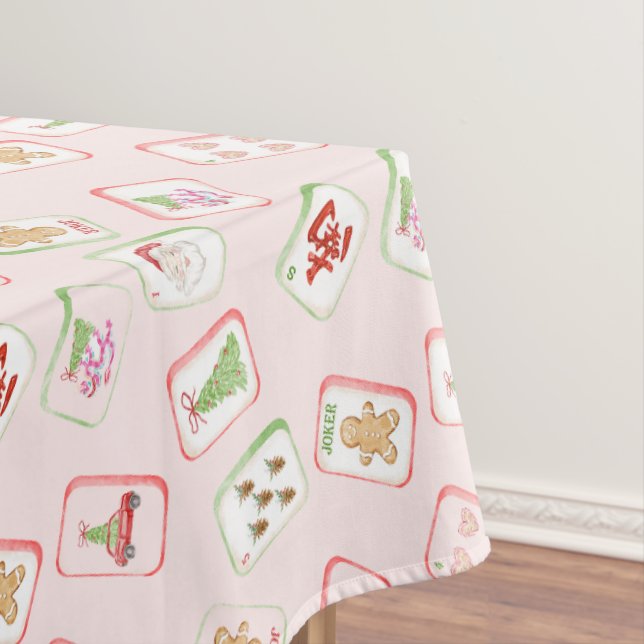 Toalha De Mesa Azulejos de Mahjong de Natal (Posição Original)