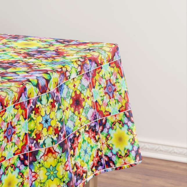 Toalha De Mesa Azulejos do Mediterrâneo, Azulejos de Tinta Álcool (Posição Original)