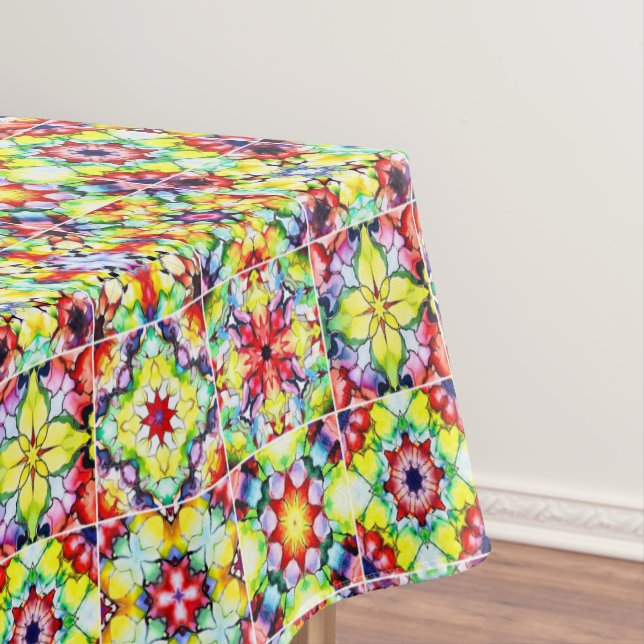 Toalha De Mesa Azulejos do Mediterrâneo, Azulejos de Tinta Álcool (Posição Original)