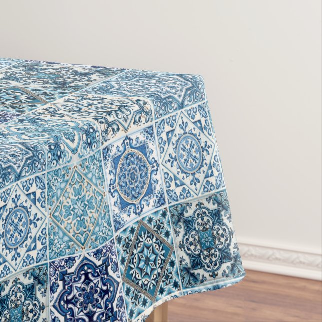 Toalha De Mesa Azulejos do Mediterrâneo, Portugal, Azulejo, Majol (Posição Original)