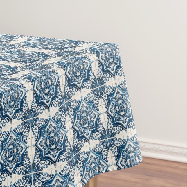 Toalha De Mesa Azulejos do Mediterrâneo, Portugal, Azulejo, Majol (Posição Original)