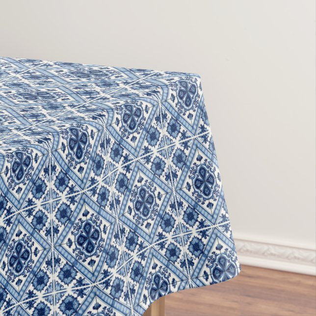 Toalha De Mesa Azulejos do Mediterrâneo, Portugal, Azulejo, Majol (Posição Original)