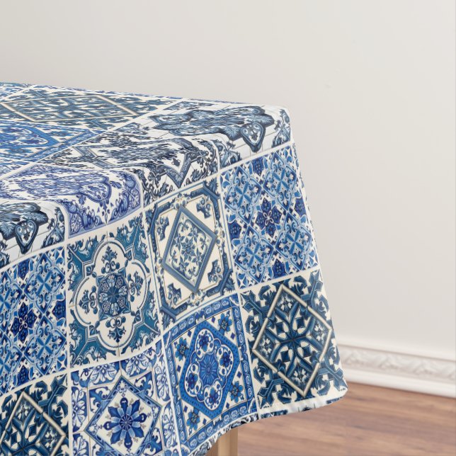 Toalha De Mesa Azulejos do Mediterrâneo, Portugal, Azulejo, Majol (Posição Original)