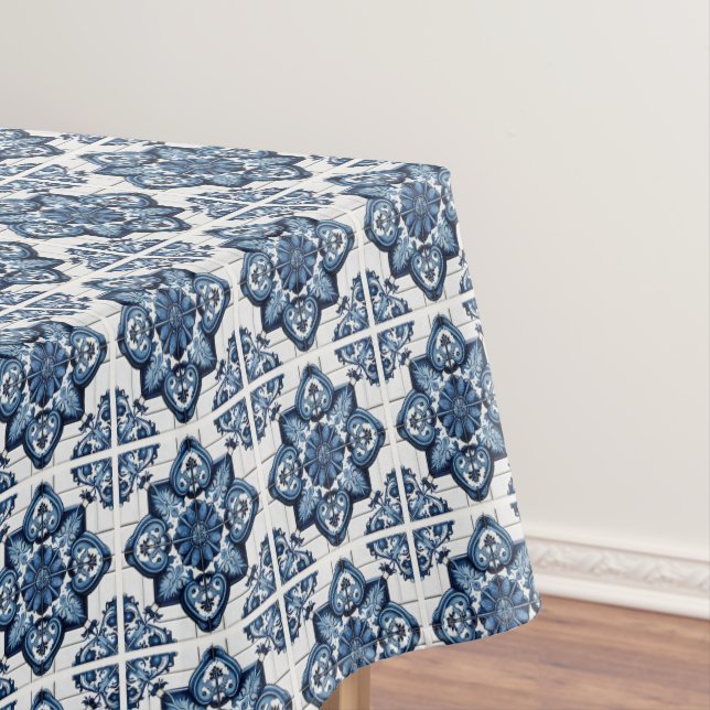 Toalha De Mesa Azulejos do Mediterrâneo, Portugal, Azulejo, Majol (Posição Original)