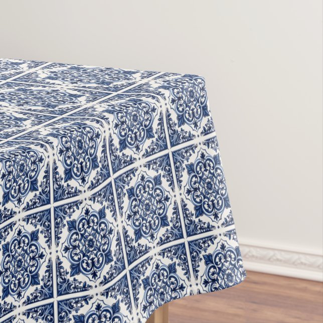 Toalha De Mesa Azulejos do Mediterrâneo, Portugal, Azulejo, Majol (Posição Original)