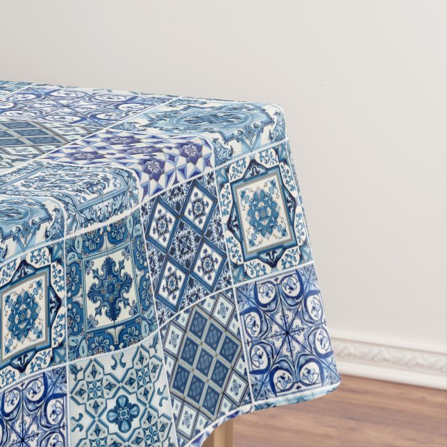 Toalha De Mesa Azulejos do Mediterrâneo, Portugal, Azulejo, Majol (Posição Original)