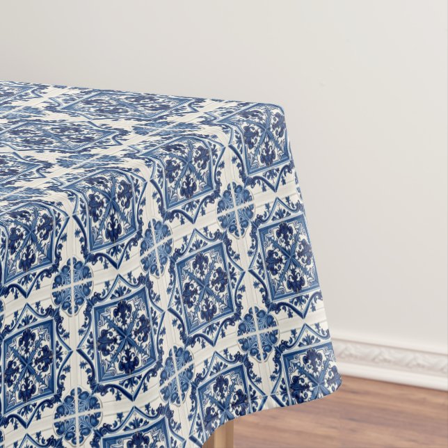 Toalha De Mesa Azulejos do Mediterrâneo, Portugal, Azulejo, Majol (Posição Original)