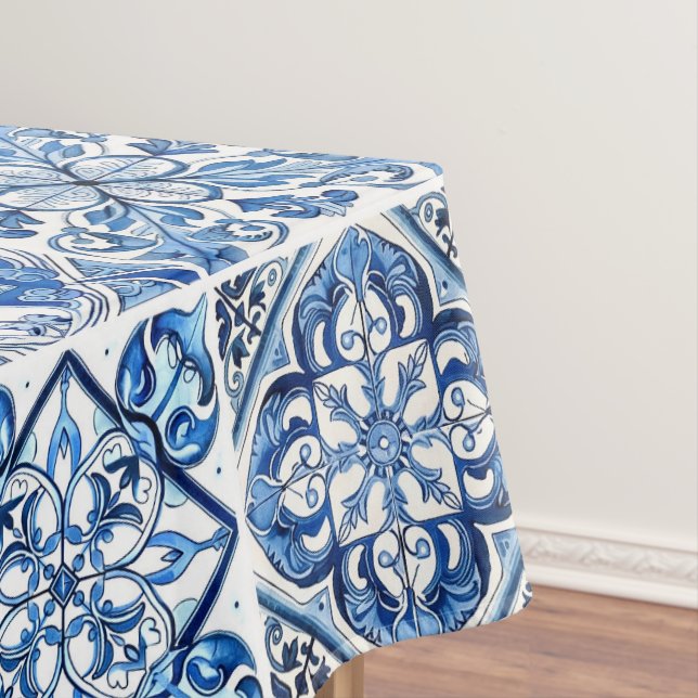 Toalha De Mesa Azulejos do Mediterrâneo, Portugal, Azulejo, Majol (Posição Original)