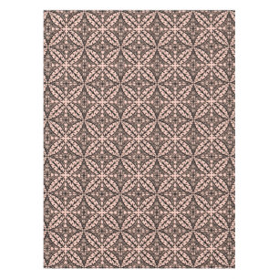 Toalha De Mesa Azulejos marroquinos - cor-de-rosa-pêssego e preto