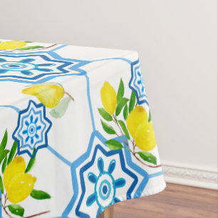 Toalha De Mesa Azulejos mediterrânicos, majolica, estilo Sicilian