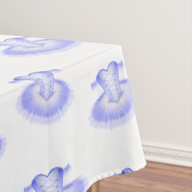 Toalha De Mesa Balé Roxo Aniversário Tutu Watercolor (Posição Original)