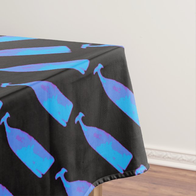 Toalha De Mesa baleias azuis em qualquer cor (Posição Original)