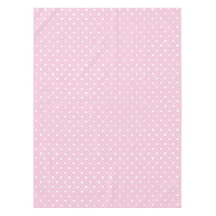 Toalha De Mesa Ballerina bolinhas branca floral rosa